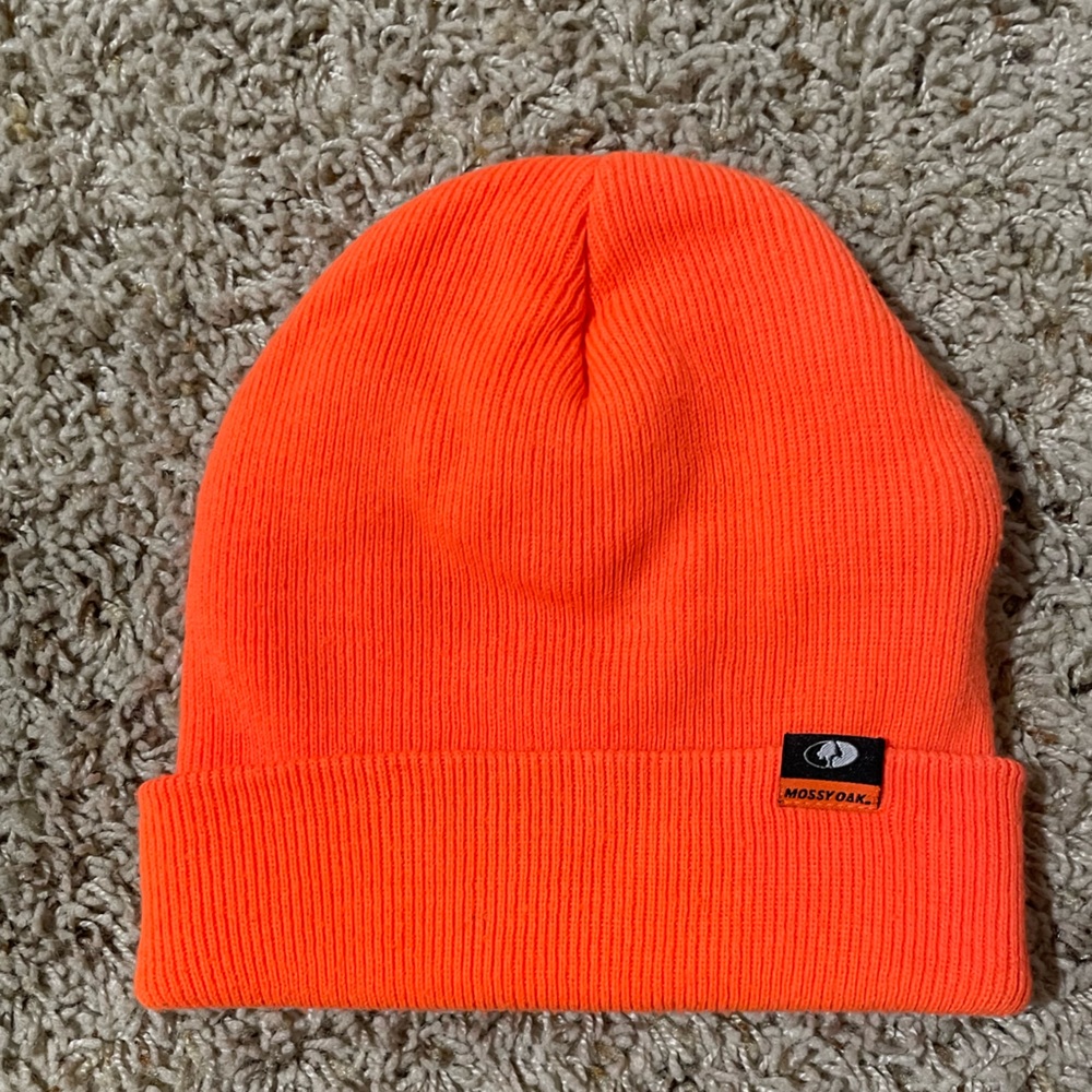 Mossy Oak Bright Orange Knit Hat